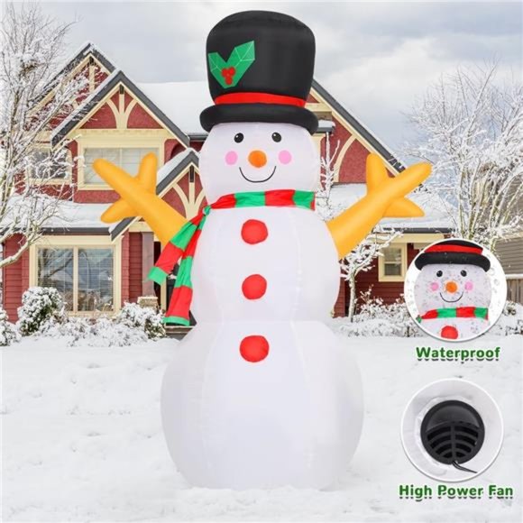 5 FT Christmas Snowman Inflatable Decoration with Branch Hand Blow Up - Picture 5 of 6